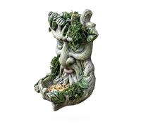 Décor Extérieur Visage d'Arbre Mangeoire Résine 3D Anti-Intempéries