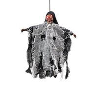 Décor fantôme d'Halloween - Polymère synthétique de 35 pouces, ornements fantômes de crâne effrayants pour arbre, composant esthétique effrayant, équipement d'entretien festif professionnel | Décorati