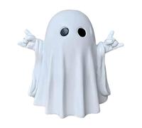 Décor Fantôme pour la Maison - Figurine Fantômes en Pierre pour Décor de Table Halloween | Statue Effrayante Décoration d'Intérieur Extérieur pour Bureau Chambre Salon Cheminée (White, One Size)