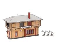 Décor ferroviaire - FALLER - Poste d'aiguillage Donaueschingen - Époque III - Brun clair - 158x67x107 mm