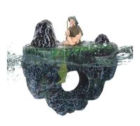 Décor Flottant d'Aquarium | Accessoires paysagers de bac à Betta - Décoration île pour Aquarium - pour Maison, Bureau, Ferme, Salon, Salle d'étude, Hommes, Femmes,