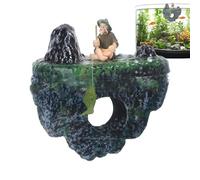 Décor Flottant d'Aquarium, Accessoires paysagers de bac à Betta, Décoration île pour Aquarium, pour Maison, Bureau, Ferme, Salon, Salle d'étude, Hommes, Femmes,