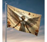 Decor For Man Cave Angelic Wings And Whispers : A Serene Vision Flag Porche Flag Cool Flags For Man Cave (30 x 45 cm)