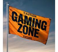 Decor For Man Cave Attention : Gaming Zone Future Flag Drapeaux à accrocher dans votre chambre Décoration vintage (30 x 45 cm)