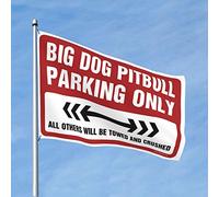 Decor For Man Cave Big Dog Pitbull Parking Only Drapeau Drapeaux pour Dortoirs Accessoires de chambre de dortoir (Taille : 30 x 45 cm)