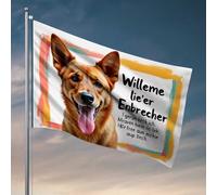 Decor For Man Cave Dog's Choice : Voleurs sur le toit libre Drapeau Porche Drapeau Cool Drapeaux pour Man Cave (60 x 90 cm)