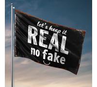 Decor For Man Cave Keep It Real : No Fake Smiles Allowed Flag Cool Posters For Guys Fall House Flag (60 x 90 cm)