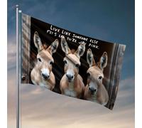 Decor For Man Cave Live Like Someone Else, Let Life Be Joy Pink Drapeau vintage Décor porche Decor (60 x 90 cm)