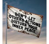 Decor For Man Cave Maintenir la paix intérieure au milieu des troubles externes, affiches cool pour les gars automne maison drapeau (30 x 45 cm)