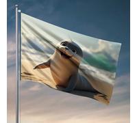 Decor For Man Cave Seal On The Beach : un joli drapeau de créature côtière drapeau porche drapeaux cool pour homme grotte (152 x 244 cm)