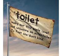 Decor For Man Cave Signage: Toilet Rules For Proper Hygiene And Respect Flag Cool Posters For Guys Fall House Flag (120 x 180 cm)