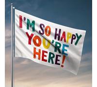 Decor For Man Cave Welcome : Happy To Have You Here Drapeaux pour chambre à coucher Accessoires de salle de jeux (152 x 244 cm)