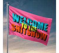 Decor For Man Cave Welcome To The Shitshow : A Bold Statement Drapeau Porche Drapeau Cool Flags For Man Cave (60 x 90 cm)