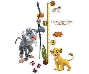 Décor Géant Repositionnable Adhésif le Roi Lion avec Toise
