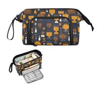 decor gift Doodle Art - Trousse à crayons de grande capacité avec poignée pour adolescents, garçons, bureau, estuche para lapices rose