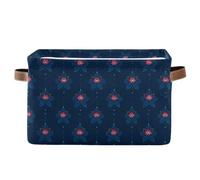 decor gift Flor De Mayo Lot de 2 paniers de rangement pliables et imperméables avec poignée robuste pour vêtements Roperos para Guardar Ropa Grandes Bleu nuit