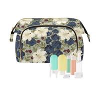 decor gift Grande trousse de maquillage Essentials William Morris avec fleurs de lys blanches (mots longword) pour femme