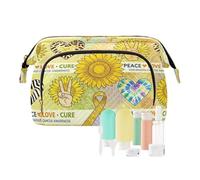 decor gift Grande trousse de maquillage étanche pour la sensibilisation au cancer de l'enfance (mot long), pochette de maquillage pour cartes et clés