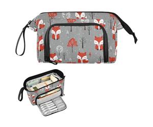 decor gift Hoho Style Crazy Snowfall Fox School Trousse à crayons grande capacité multifonction pour enfants Preppy School estuche para lapices Gris