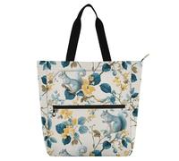 decor gift Joli sac fourre-tout pour enfants, étudiants, adultes, écureuil du paradis, blanc cassé, robuste, sac d'école, de plage, sac de courses avec fermeture éclair pour l'école et les jeux