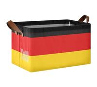 decor gift Lot de 2 bacs de rangement pliables en tissu avec poignées pour livres et vêtements, salon, chambre à coucher, bureau, placard, vêtements