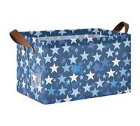 decor gift Lot de 2 grands paniers de rangement pliables classiques en tissu avec poignées pour livres, serviettes et vêtements pour étagères, placards, cajas para guardar cosas