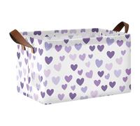 decor gift Lot de 2 paniers de rangement rectangulaires en tissu avec poignées, étagères, armoires, tiroirs pour organiser vêtements, jeans, livres, cajones para ropa