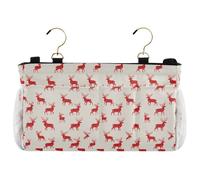 decor gift Panier de rangement de chevet pour dortoir, bête, renne blanc cassé, sac à suspendre pour têtes de lit, lits superposés, dortoirs, livres, téléphone, magazines