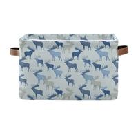 decor gift Paniers de rangement pliables et imperméables avec poignée robuste pour l'extérieur - 2 pièces pour organiser vos vêtements - Bleu