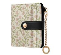 decor gift Portefeuille compact pliable rétro rose petites fleurs William Morris Portefeuille compact en cuir PU pour filles femmes