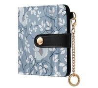 decor gift Portefeuille pliable classique pour femme William Morris style écureuil bleu layette portable en cuir PU de qualité supérieure pour femme