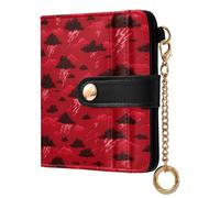 decor gift Portefeuille pliable de qualité supérieure en cuir synthétique rouge océan tonnerre pour femmes, garçons et filles