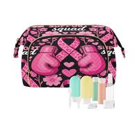 decor gift Sac de rangement avec fermeture éclair - Support Squad - Sensibilisation au cancer du sein (mot long) - Porte-monnaie pour femme - Pour grands cosmétiques