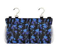 decor gift Sac de rangement de chevet organisateur France Iris Sibirica bleu électrique sac suspendu pour lit superposé dortoir chambres et rails de lit d'hôpital organizador para accesorios de cama