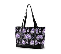 decor gift Sac pour ordinateur portable simple avec fermeture éclair Vintage Farm Animal Chicken Lover pour université avec tablette, Fleur violette « Remember You »