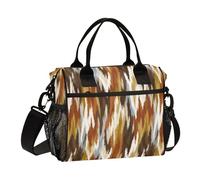 decor gift Sacs à déjeuner pour filles - Imprimé fourrure d'animal réglable - Blanc cassé - Marron - Pour adulte - Picnic lonchera para la escuela - 12 l