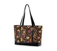 decor gift Sacs professionnels pour femmes avec fermeture éclair Motif Père Noël et renne pour infirmières avec déjeuner, Serpent Python Animal Fleurs