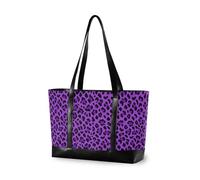 decor gift Sacs professionnels pour femmes avec fermeture éclair Motif Père Noël et renne pour infirmières avec déjeuner, Imprimé léopard violet guépard pour femme