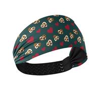 decor gift Serre-tête extensible vert foncé motif léopard cramoisi cœur Noël antidérapant tendance pour laver le visage lavage du visage cintas para el pelo de mujer