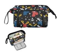decor gift Trousse à crayons Black Ocean Elk de grande capacité avec compartiment pour homme College estuche para lapices nina
