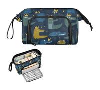 decor gift Trousse à crayons bleu foncé de grande capacité avec fente pour estuches élémentaires Preppy Para Lapises
