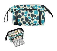 decor gift Trousse à crayons bleue avec imprimé fourrure de chien animal de grande capacité, souple et légère pour étudiants, fournitures scolaires estuche para marcadores