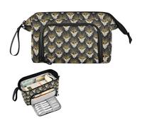 decor gift Trousse à crayons de style afro samouraï paon doré et blanc grande capacité portable pour adolescent, école primaire cosas para la escuela