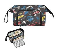 decor gift Trousse à crayons de voyage multifonction de grande capacité avec motif de voitures graffiti, pour enfants, bureau, estuche de lapices para ninas