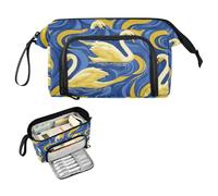 decor gift Trousse à crayons élégante en forme de cygne dorée et bleue de grande capacité avec crayon multifonction pour enseignant, voyage, cartuchera pequena para lapices