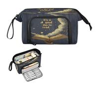 decor gift Trousse à crayons « Good Day To Read Moon » de grande capacité pour fille avec compartiment pour adolescente université cartuchera pequena para lapices
