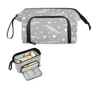 decor gift Trousse à crayons grise de grande capacité pour crayons à pois crocodiles multifonction pour étudiant école préparatoire cosas para la escuela