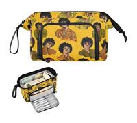 decor gift Trousse à crayons jaune de style hippie avec fermeture éclair pour adolescent élémentaire bolsa para guardar lapiz