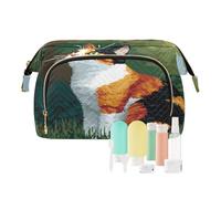decor gift Trousse de maquillage à fermeture éclair style pixel de chat (mot longword) pour femme pour cartes et clés