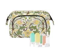 decor gift Trousse de maquillage imperméable William Morris motif lys jaune pour femme